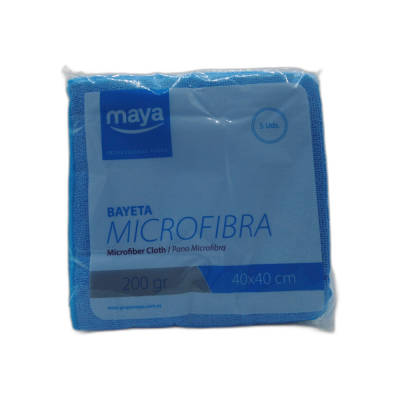 Bayeta Terry Microfibra 40*40 200Grs |Azul| 5 Uds