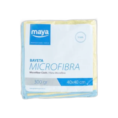 Bayeta Terry Microfibra 40*40 300Grs | Amarillo | 5 Uds