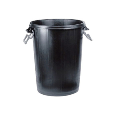 Cubo Bin 100L Irrompible Negro Polietileno