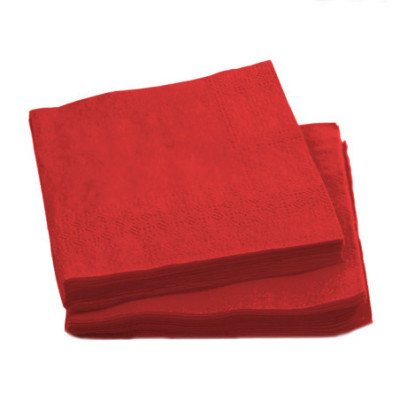 SERVILLETA 20x20 2C. ROJA - 100 Uds