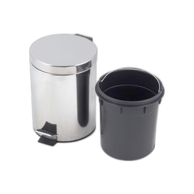 Papelera Acero Inox Con Pedal 5L