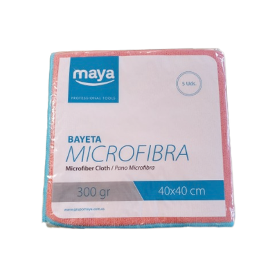 Bayeta Terry Microf. 40*40 300Gr |Roja| (5 U) C/10